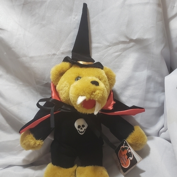 Fiesta Vampire Wizard Teddy Bear Plush Stuffed Animal 12-inch Halloween Has Tag - Picture 2 of 10